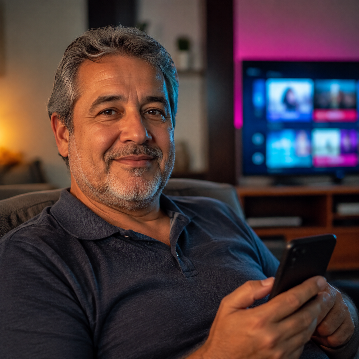 Foto de Roberto, cliente UP Play em casa